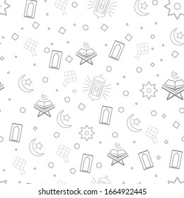 background design with seamless Islamic patterns