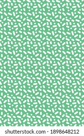 Background design in shades of green. White geometric patterns.