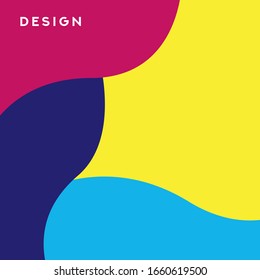 Diseño de fondo simple, fondo plano de cuatro colores.
