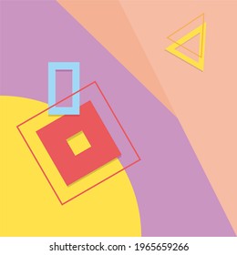 Background design with simple shapes and colorful.