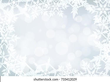 Diseño de fondo con ilustración de copos de nieve