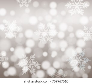 Background design with snowflakes illustration