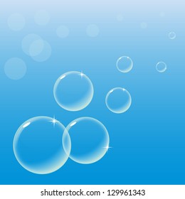 A background design with soap bubbles against a clear blue sky. This would also be perfect as the background of an avatar.
