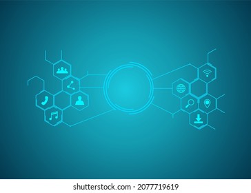 diseño de fondo con tema de medios sociales
