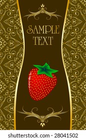 Background for design with strawberry.