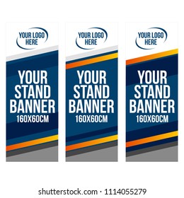Background design template with blue gradient shapes