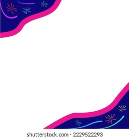 Background design template with dark blue and pink color stripes and floral elements.background,promotion,brochure,advertising,announcement,discount,flyer