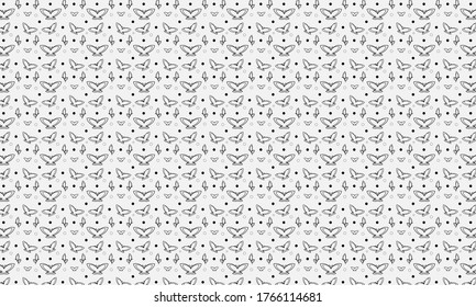 background design templates, butterfly pattern background in black and white color
