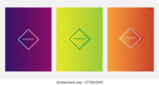 background design templates, with color gradation designs with wavy lines