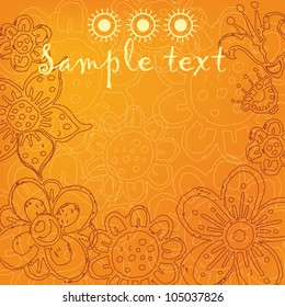The background for the design of the text in the orange color of
