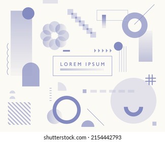 A background design that consists of various shapes. Simple pattern design template.