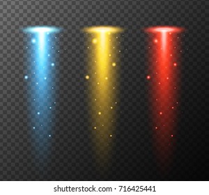 Background design with three colors of lights illustration