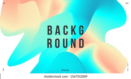 Background design. Vibrant gradient. Colorful blond, vivid tangerine, cyan, pacific blue gradients. Applicable for placard, banner, flyer, presentation, cover and report. Eps10 vector.