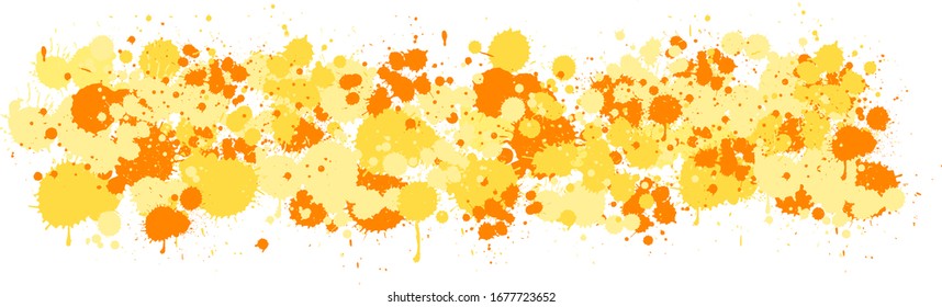 Background design with watercolor splash in yellow on white background illustration