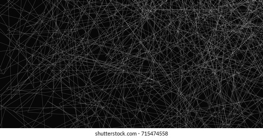 Background design with white lines on black illustration