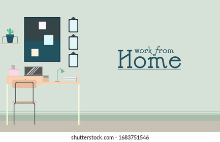 background design works from home, room interiors.