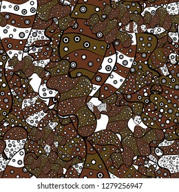 Background. Design wrapping and gift paper, greeting cards, banner and posters design. Watercolor, hand drawn. Doodles on white, black and brown colors. Vector illustration. - stock.