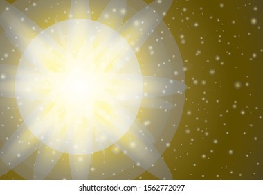 Background design with yellow bright light illustration