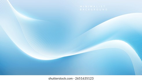 The background is designed in a modern style. It uses a bright and relaxing blue and white color tone. In the center of the image, there are fine lines and lines that create a sense of movement.