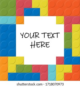 Background from designer cubes with place for text. Stock color illustration for design and decoration.
