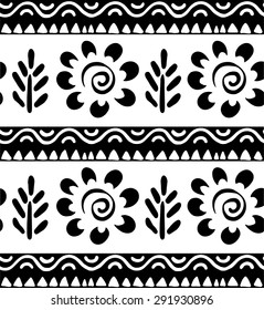 Background design.Tribal Style with flowers.