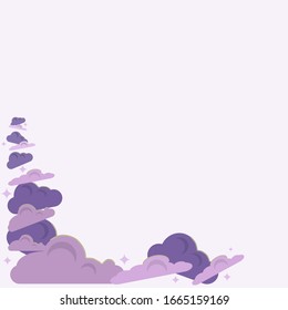 El fondo de un diario, libro, folleto, y es una nube en la esquina izquierda en tonos morados. Fondo del vector