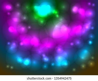 Background with different color lights
