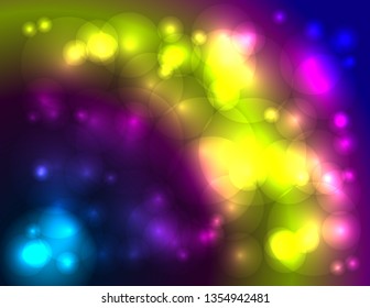 Background with different color lights