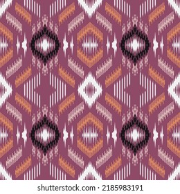 Background digital printing textile pattern. ikat chevron tribal African motif on the carpet. Aztec style. Indian rug. Gypsy, Mexican embroidery. Ikat vector Print