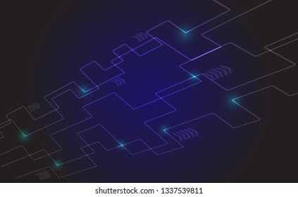 Background: digital technology and engineering, futuristic technology 
