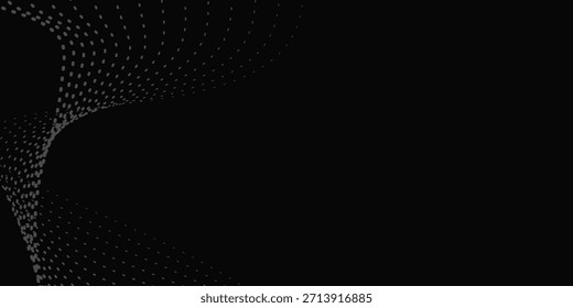 Onda digital de fondo de partículas. Onda puntual futurista. Vector de fondo de Tecnología. Arte