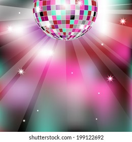 Background with disco ball, eps10