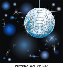 background with disco-ball and lights