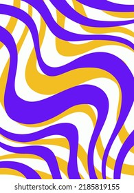 Background with distorted colorful shapes. Wavy pattern in bright colors. Retro style. Vector abstract illustration For posters, invitations, labels, covers, postcards