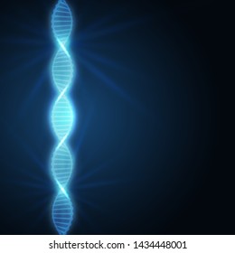 Background of the DNA molecule. to design websites pharmacies, laboratories, hospitals, clinics. Blue color with highlights.