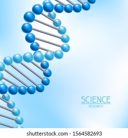 Background with DNA molecules structure. Science or medical molecular genetics.