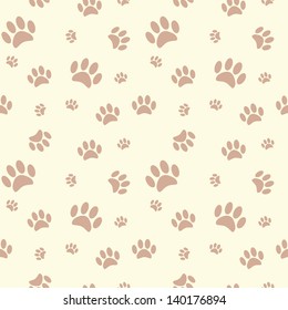 Background with dog paw print and bone