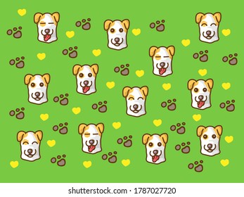 Background of the dogs for Shirt pattern and Vector background pattern.   Glass or handkerchief pattern