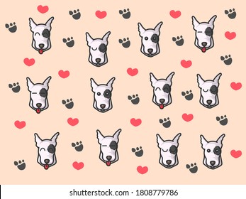 Background of the dogs for Shirt pattern and Vector background pattern.   Glass or handkerchief pattern