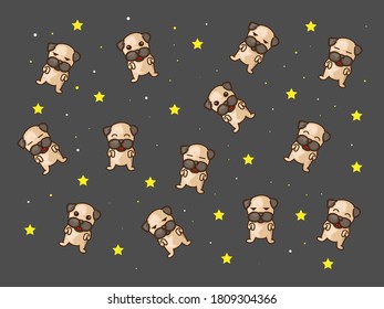 Background of the dogs for Shirt pattern and Vector background pattern.   Glass or handkerchief pattern