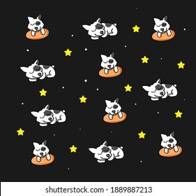 Background of the dogs for Shirt pattern and Vector background pattern. Glass or handkerchief pattern