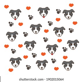 Background of the dogs for Shirt pattern and Vector background pattern. Glass or handkerchief pattern