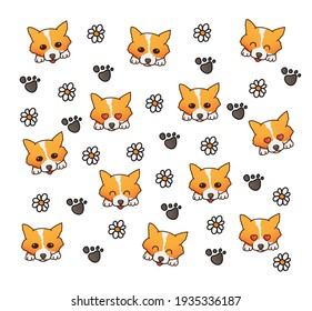Background of the dogs for Shirt pattern and Vector background pattern. Glass or handkerchief pattern