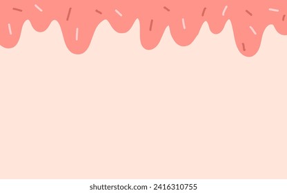 Background with donut glaze. pastel colorful. Pattern design for banner, poster, card, postcard, cover, brochure. Vector illustration