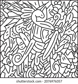 background doodle abstract line art