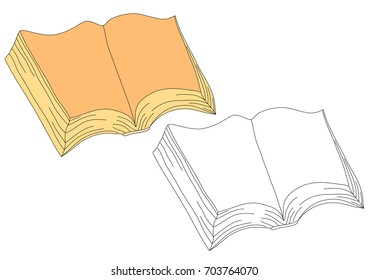 Background doodle book library training school. Vector illustration