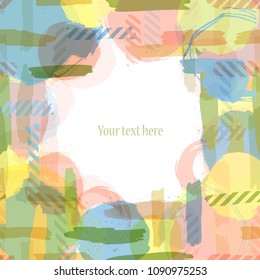 Background with doodle circles randomly distributed, vector