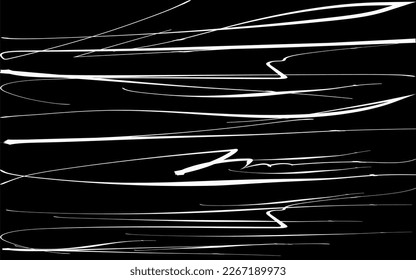 Background with doodle lines. Chaotic background stroke. Hand drawn pattern. Black and white lines illustration vector