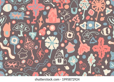 Background in the doodle style, abstract illustration for printing on clothes or printed materials. Use for the underlay, the design of your web page.