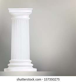 background with doric column , classic style